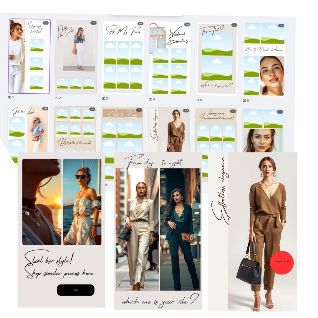 20 Editable Instagram Story Templates for LTK – Canva | Neutral ...