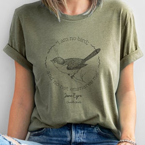 Jane Eyre Quote Shirt, Women&#39;s TShirt, Book Lover Tee, Literary Dark Light Academia Aesthetic Gift, Teacher Shirt, English Bronte T-Shirt