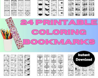 Printable Coloring Bookmarks: Floral, Mandala, Space Designs (PDF Download)