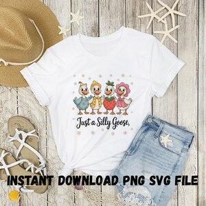 Silly Goose On The Loose PNG SVG | Funny Goose Meme Design for Sarcastic Animal Humor, Cute Bird Lovers, Farm Vibes and Easter Crafts
