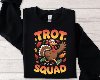 Trot Squad Turkey Trot PNG SVG Funny Thanksgiving Running Design Fall Fitness Gift
