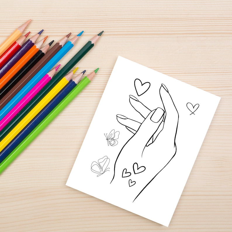 Nail Art Coloring Pages 6 Cosmetics Designs (PDF, Printable) Etsy