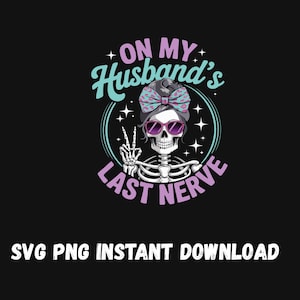 Funny Skeleton Wife SVG: Turquoise Leopard Print Clipart (Digital Download