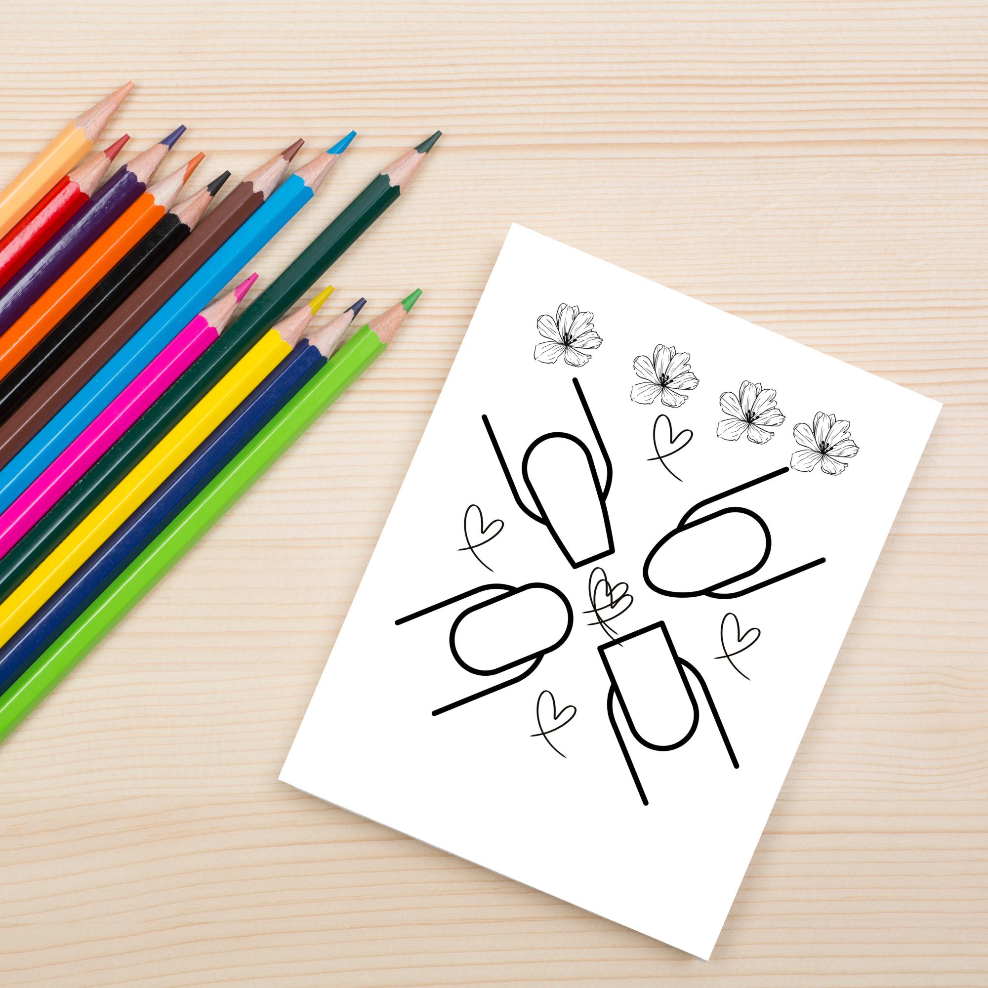 Nails Coloring Pages – Girls Coloring Sheets, Cosmetics Coloring Book