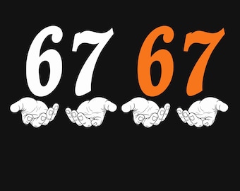 Six Seven Meme Hands SVG PNG: Viral Gen Z Design (Digital Download)
