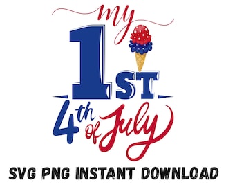 Baby's First 4th of July SVG: Patriotic Design for Cricut, Silhouette (Digital Download)