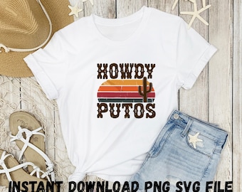 Funny Tex-Mex Howdy Png | Cowboy Cactus Design (Digital Download)