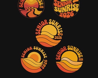 Senior Sunrise 2026 SVG PNG Bundle: Graduation Designs (Digital Download