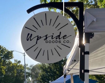 Custom 10&#39; x10&#39; Canopy Tent Sign - Business Advertising Tent Sign - Personalized Pop Up Tent Sign - Heavy Duty Customizable Sign for Events
