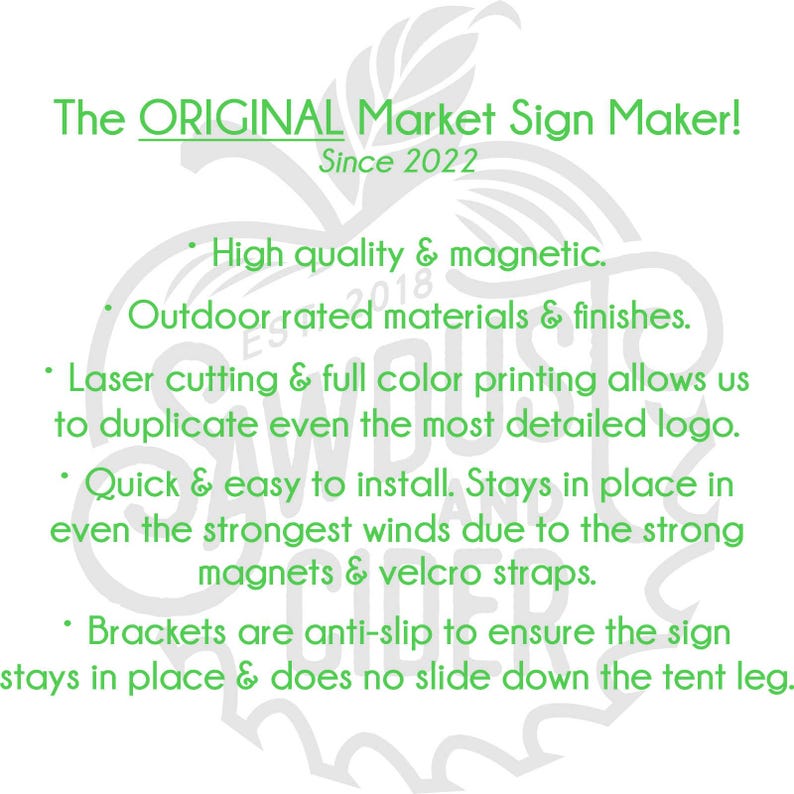 Custom Shape Consignment Booth Sign, Farmers Market Sign, Vendor Sign