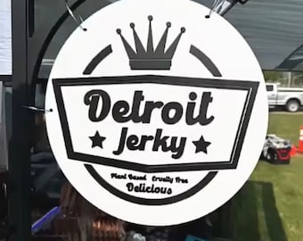 Personalisiertes Schild zum Aufhängen an Pop Up Zelten, Marktdisplays, individuelles Marketing