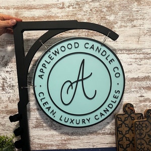 Hanging Tent Sign, Farmers Market, Trade Show, Round Sign, Bracket Sign, Vendor Sign, Consignment sign, Craft Show, Magnetic Sign, Bracket