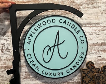 Hanging Tent Sign, Farmers Market, Trade Show, Round Sign, Bracket Sign, Vendor Sign, Consignment sign, Craft Show, Magnetic Sign, Bracket