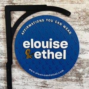 Custom Clothing Boutique Vendor Hanging Tent Sign and Magnetic Bracket