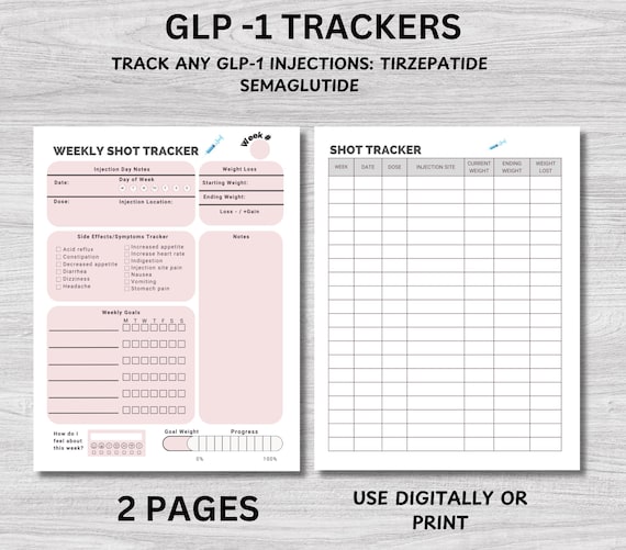 easiest way to track glp-1 results Symptom Tracker | GLP-1 Injection Tracker | Tirzepatide Weekly Log |  Semaglutide Chart | Weight Loss | Printable Shot Log | Digital Planner
