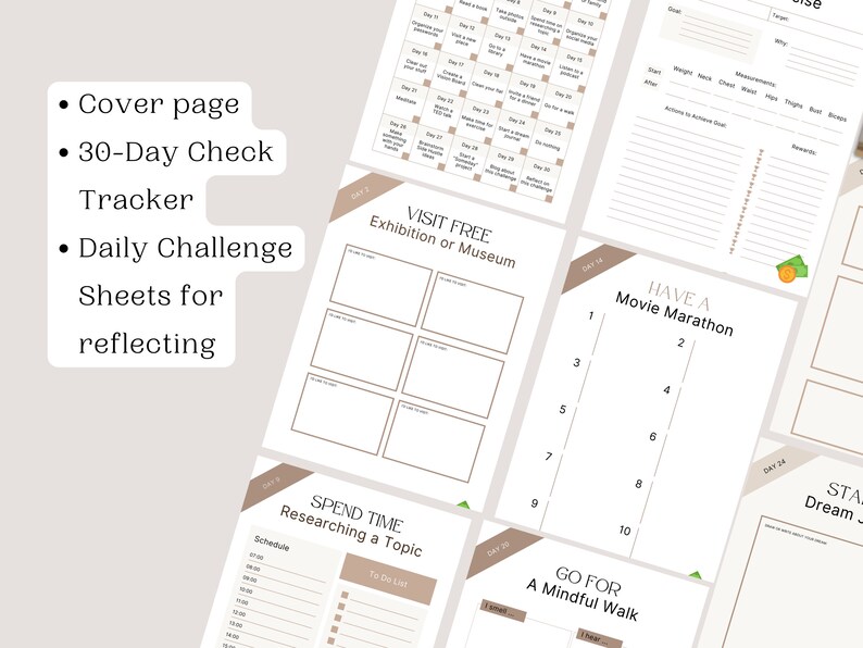 No spend calendar instant download 30 day challenge no spend