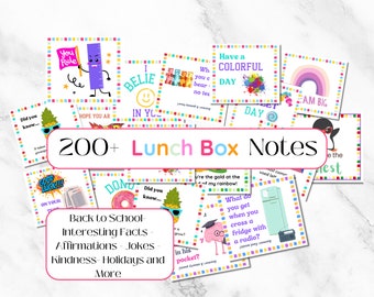 Motivational Lunch Box Notes for Kids | Positive Affirmations (Digital Download)