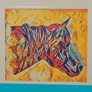 Tête de cheval colorée