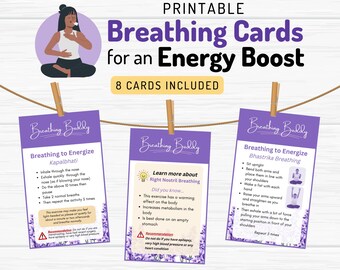 Mindfulness Breathing Cards: Anxiety & Stress Relief (Printable)