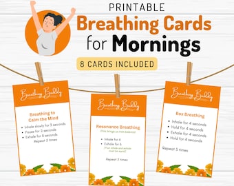 Mindfulness Breathing Cards: Anxiety & Relaxation (Printable Download)