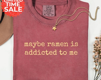 Comfort Colors Ramen Graphic Tee: Funny Noodle Lover Shirt