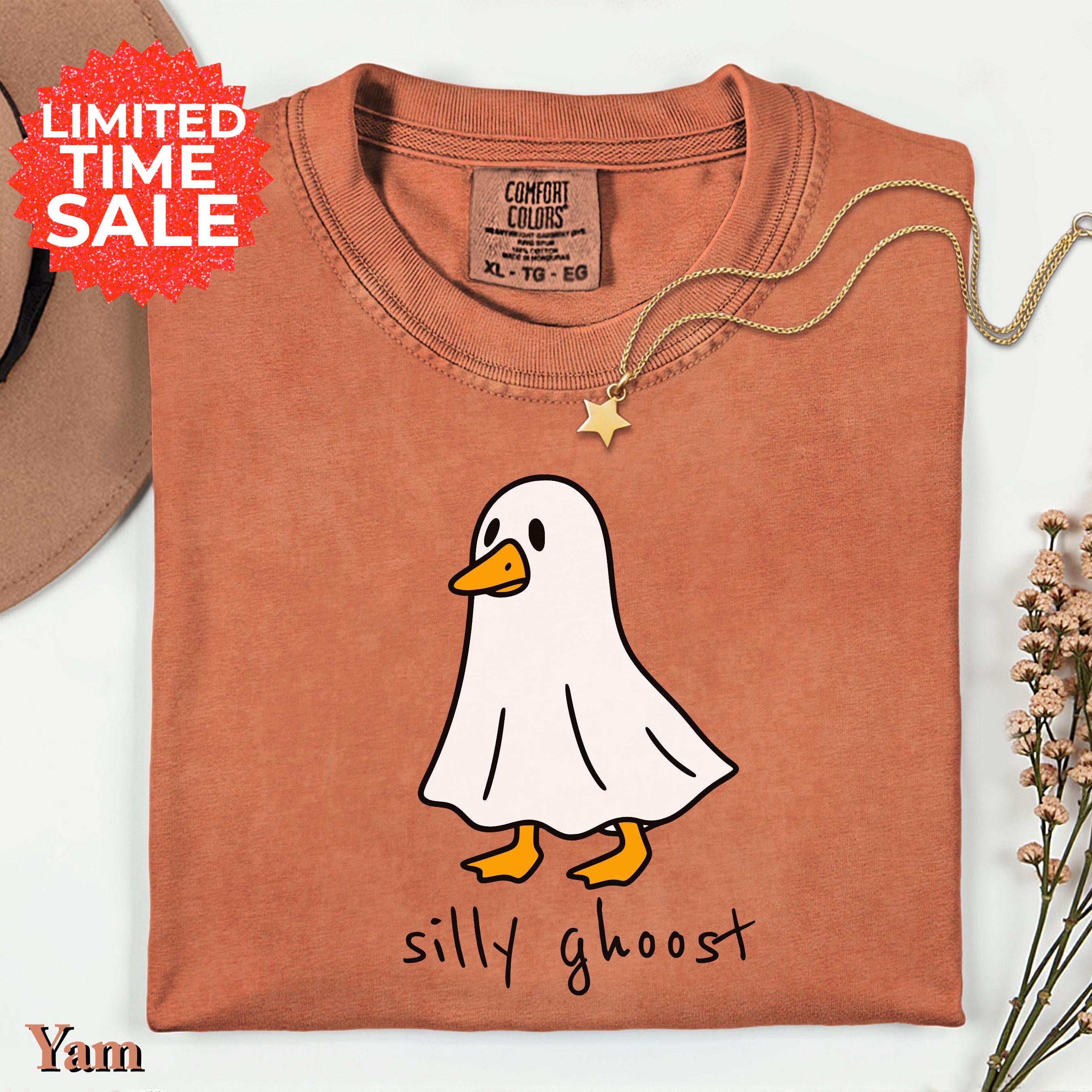 Silly Goose Comfort Colors Shirt, Silly Ghost Goose Shirt, Goose Tee, Halloween Shirt, Funny Shirt Gift, Ghost Costume Tee, Meme Shirt