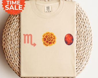 Scorpio Marigold Opal Shirt: October Birthstone Zodiac Tee