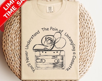 Funny Cassette Tape Comfort Colors Shirt: 90s Nostalgia Tee