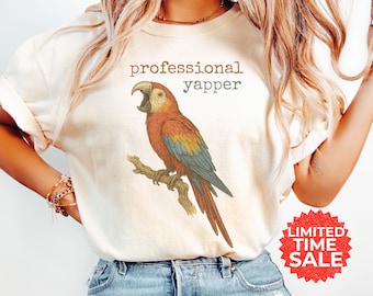 Funny Parrot Graphic Tee: Comfort Colors Vintage Bird Shirt