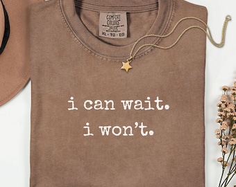 Comfort Colors I Can Wait I Won't Shirt, Funny Aries Shirt, Aries Gift, Zodiac Humor Tee