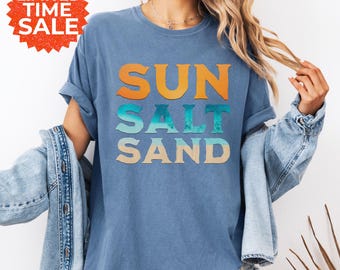 Comfort Colors Sun Salt Sand Beach T-Shirt: Summer Boho Style