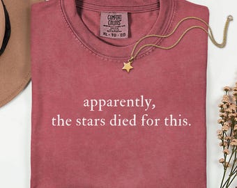 Comfort Colors Apparently the Stars Died for This Shirt, Funny Astronomy Shirt, Science Humor Tee, Space Nerd Shirt, Dry Humor Tee
