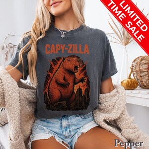 Comfort Colors Capybara Tee, Capybara Monster Capybara Shirt, Capyzilla, Comfort Colors Tee, Women Shirt, Meme Shirt, Gift For Him, Man Gift