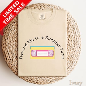 Retro VHS Tape Shirt: 90s Nostalgia Comfort Colors Tee