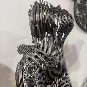 Abstract Metal Torso Sculpture - Hand on Hip Pose