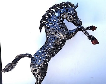 Fer à cheval moyen | Sculpture de cheval en métal | Faune sauvage | Art de jardin