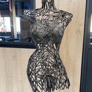 Female bust |  Torso |  Metal Sculpture |  Wall Art  |  Décor |   Modern ,Woman Figure, Metallic Art , Home Decoration