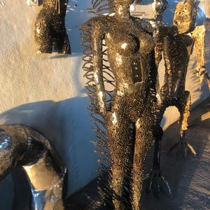 Handcrafted Metal Female Torso |  Woman Sculpture Art |  Wall Hanging Decoration | luxury Home Decor