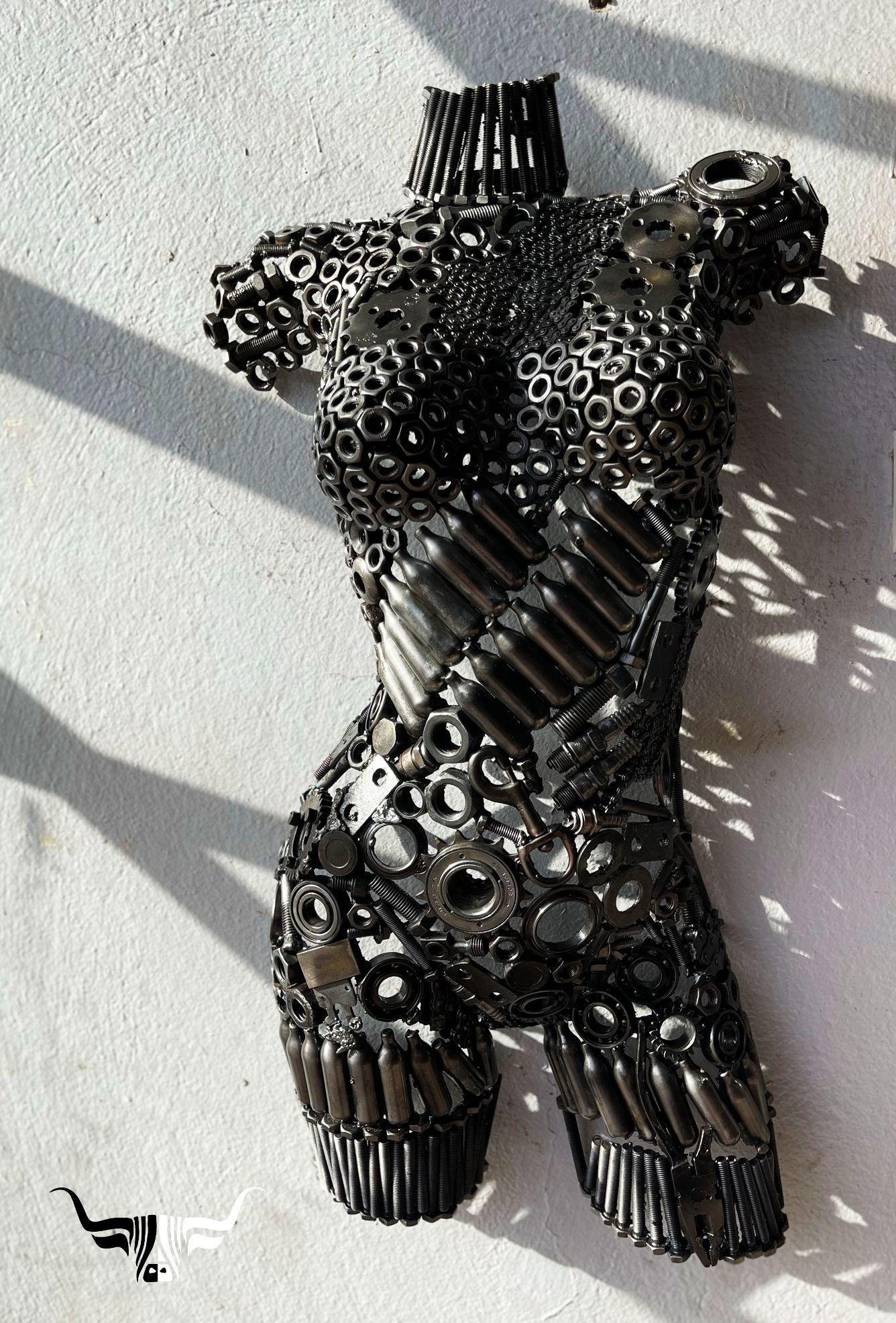 Metal Torso | Woman Metal Art | Welded Scrap Parts | Anniversary