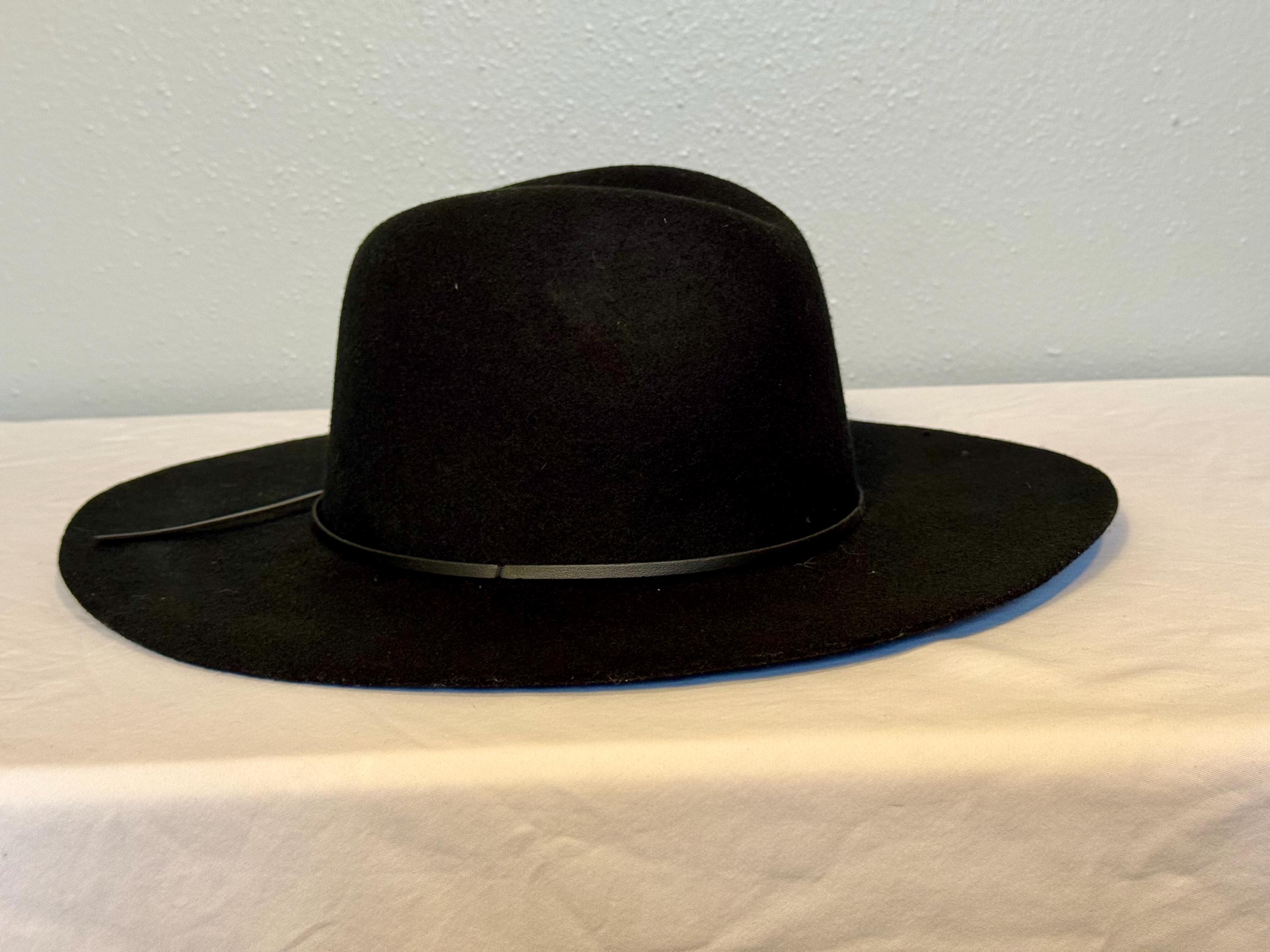 Banana Republic Womens Size M/L Wool Wide Brim Grey Fedora Hat Women main image 4