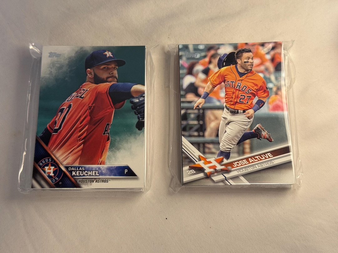 2016 & 2017 Houston Astros TOPPS 50-pack of Baseball Trading Cards ...