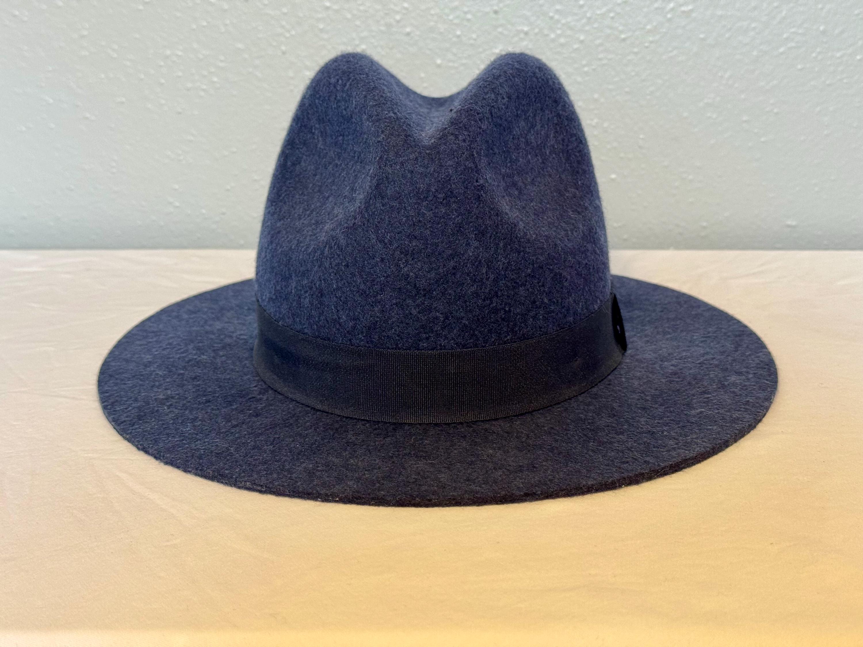 Navy Felt Fedora - Etsy display picture 1