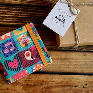 Portefeuille popstar, Portefeuille en tissu fait main, Petit portefeuille, Portefeuille végétalien, Portefeuille bohème, Cadeau unique, Portefeuille pour femme, Portefeuille à fermeture éclair, Portefeuille hippie