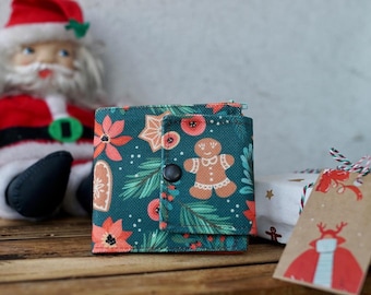 Cookie Wallet, Handmade Fabric Wallet, Small Wallet, Vegan Wallet, Boho Wallet, Unique Gift, Women’s Wallet, Zipper Wallet, Hippie Wallet