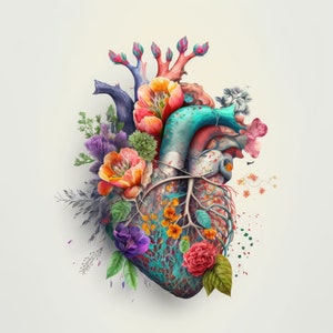 Human Heart Human Brain Human Lungs Print Anatomical Printable Anatomic Wall art Medical Decor Organ Cardiology Clinic Hospital