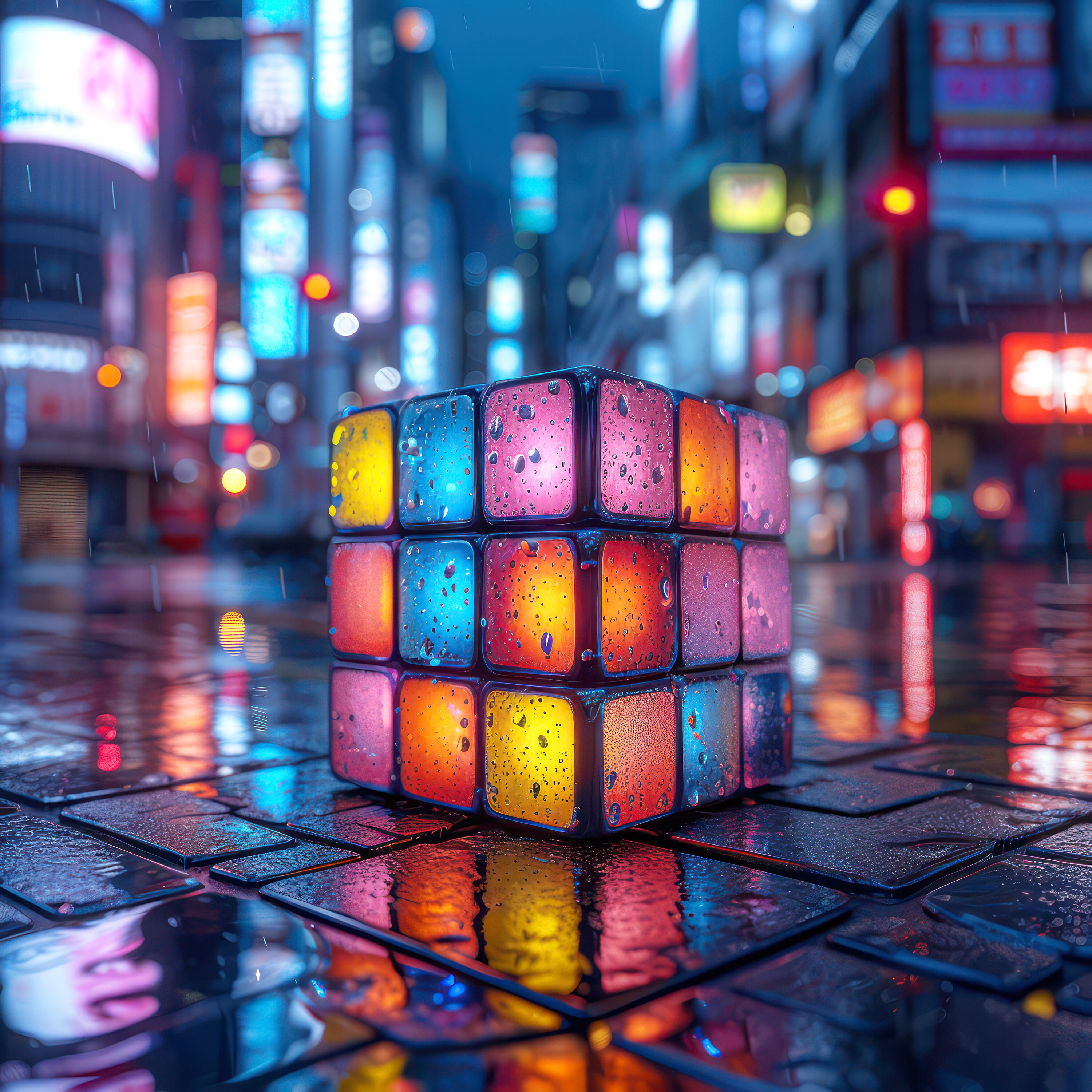 Rubik Cube Printable Rubik Cube Print Colorful Wall Art Download ...