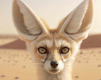 Fennec Fox Print Desert Fox Printable Wild Animal Poster