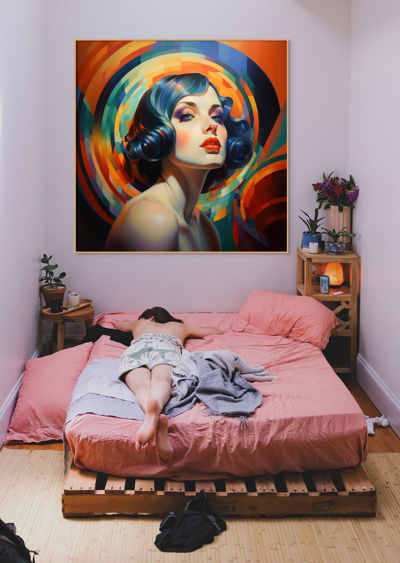 Colorful Woman Portrait Woman Face Wall Art Print Girl Poster Home ...