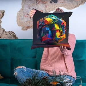 Rubik Cube Printable Rubik Cube Print Colorful Wall Art Download Technicolor Oil Painting Cube Home Decor AI Art Midjourney image 7