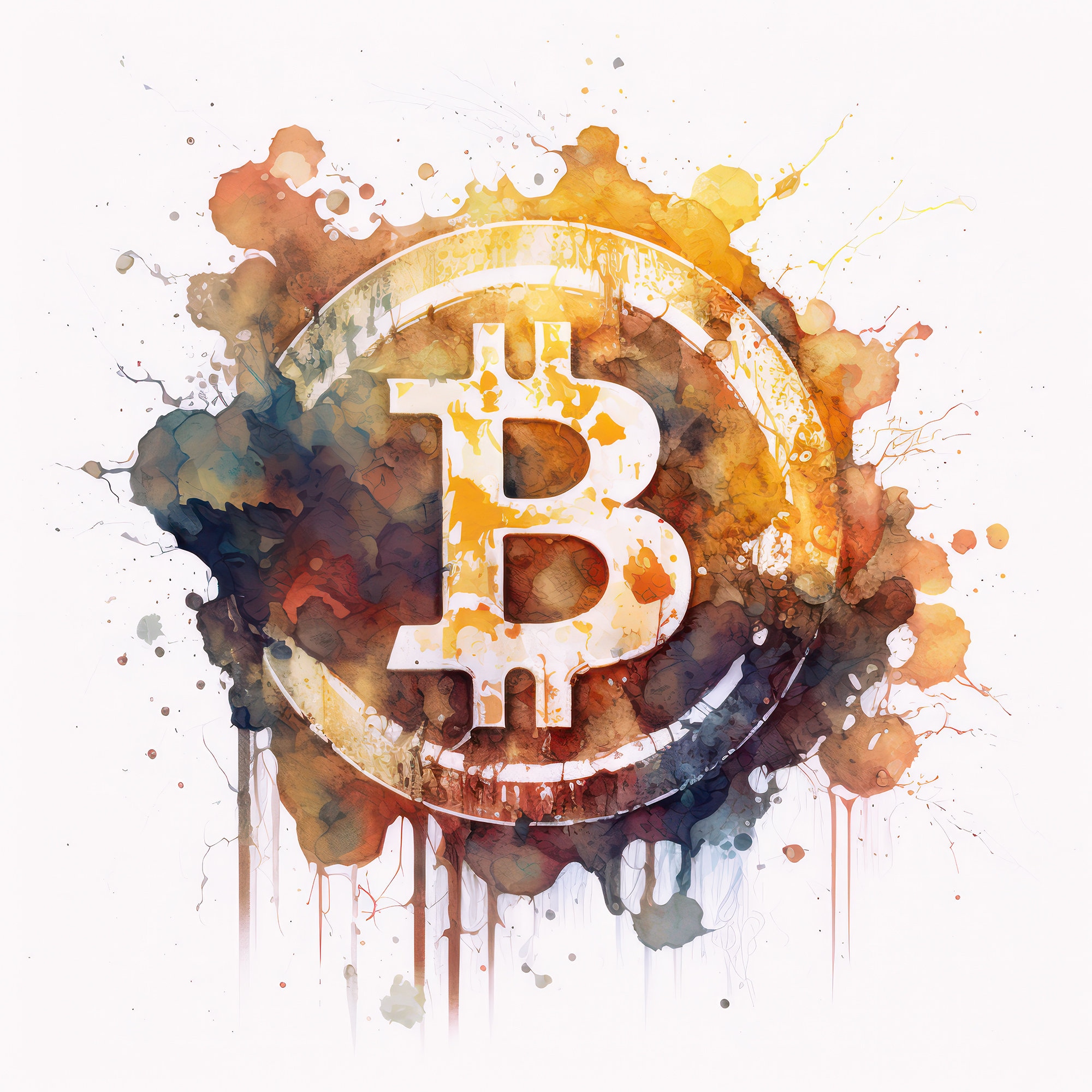 Pôster de Bitcoin, Impressão do Logotipo do Bitcoin, Pôster de  Criptomoedas, Imprimível de Bitcoin, Arte de Parede, Decoração para Casa,  Imagem de Bitcoin, Arte de IA com Dinheiro Digital em Meio da